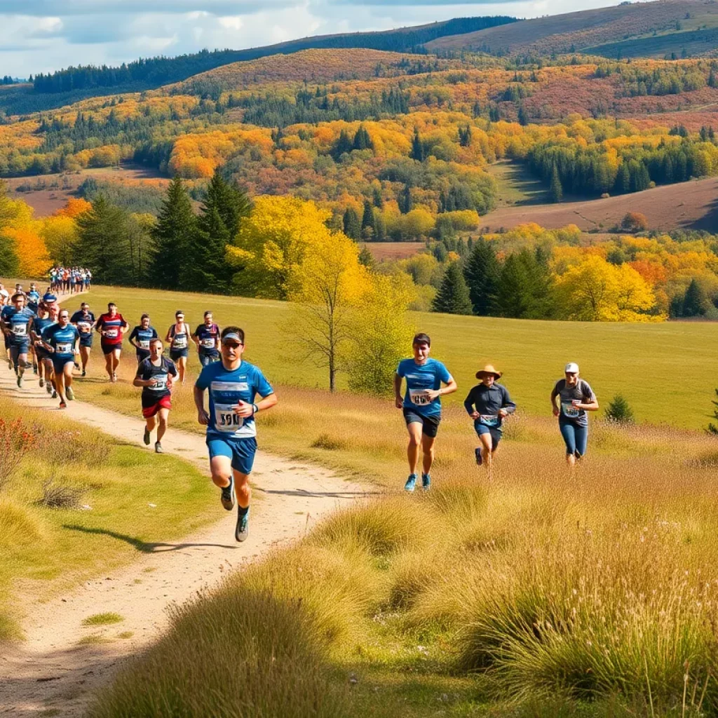 Runners participating in a cross country event in Sedona