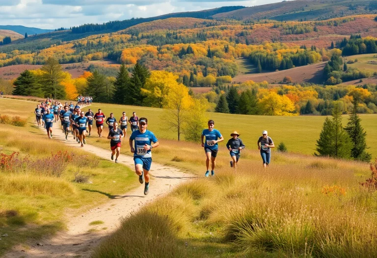 Runners participating in a cross country event in Sedona