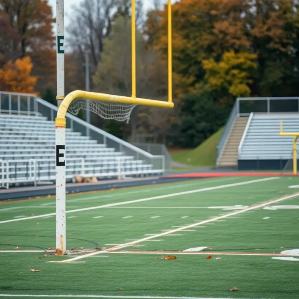 Empty football field at Siouxland Christian School
