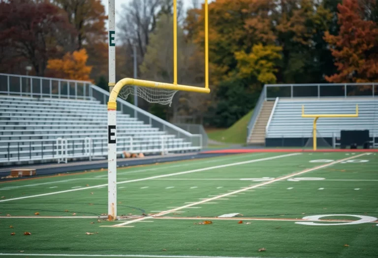 Empty football field at Siouxland Christian School