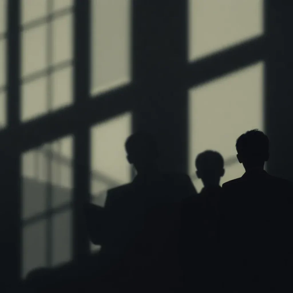 Abstract depiction of a school setting highlighting teacher misconduct