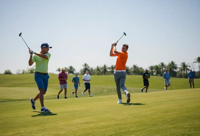 Texas High School golf team during a tournament round