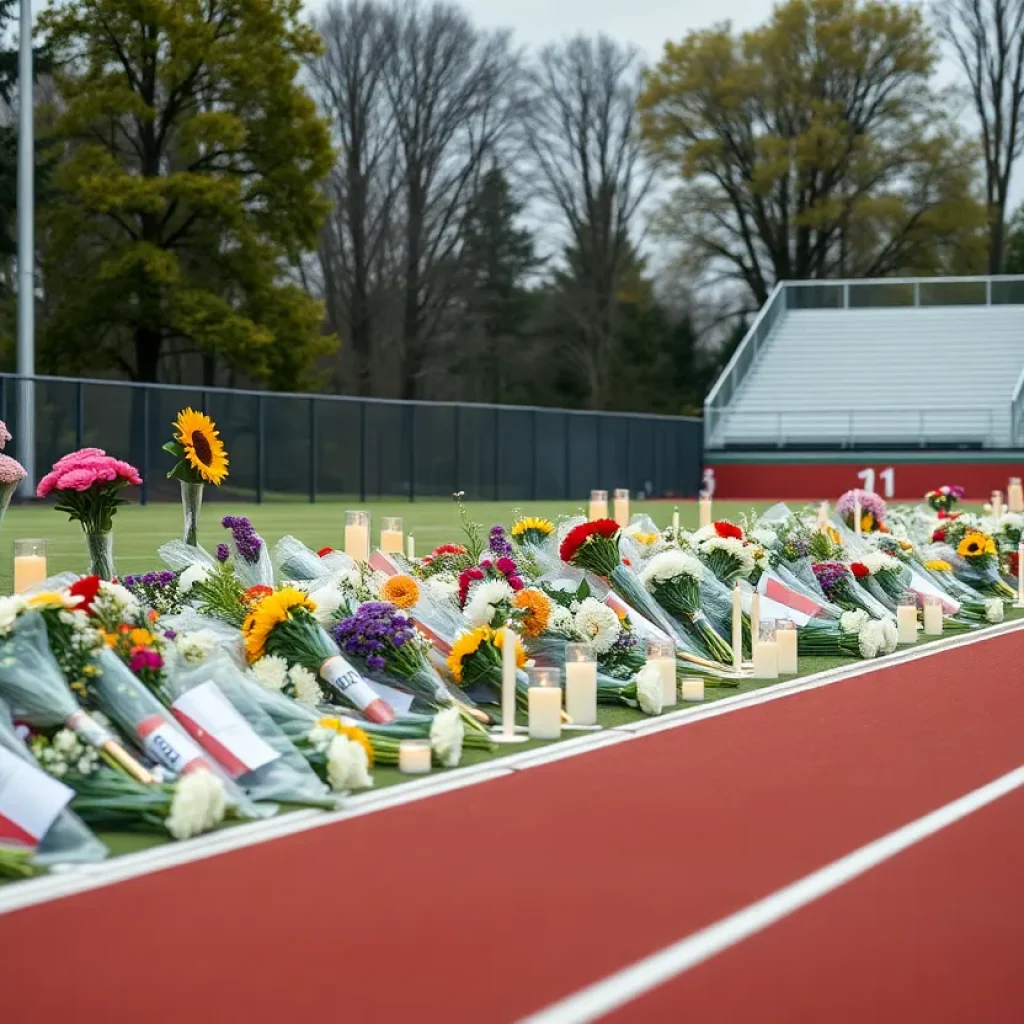 Memorial for Rick Stovall and Vince Bingham at the track