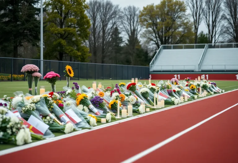 Memorial for Rick Stovall and Vince Bingham at the track