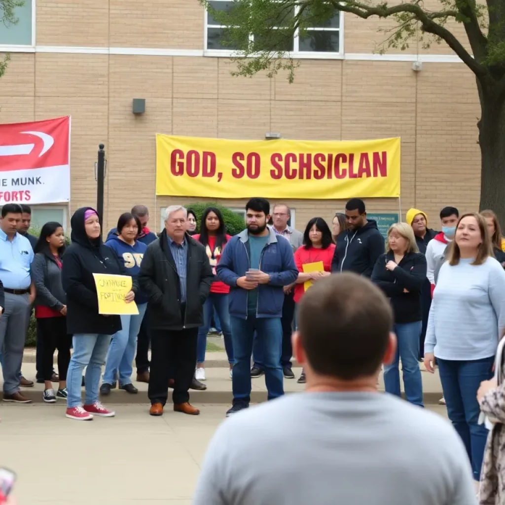 Community gathering expressing concerns about Ursuline High School football hazing allegations