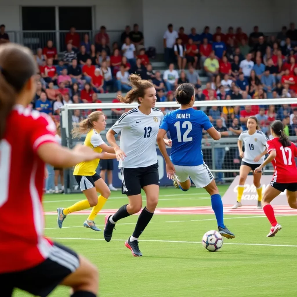 High school soccer and volleyball players competing in Vermont