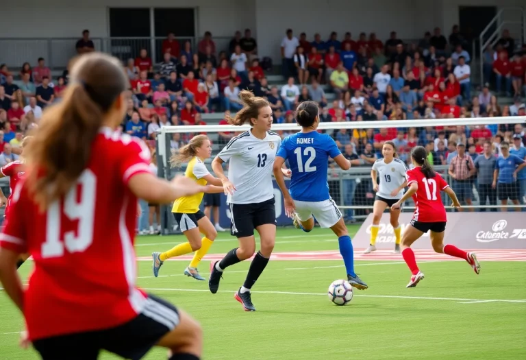 High school soccer and volleyball players competing in Vermont