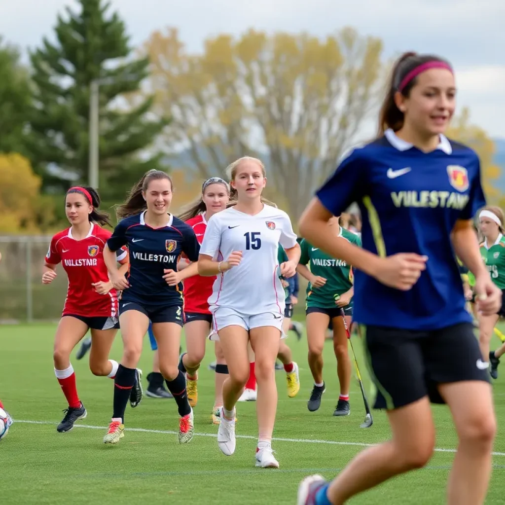 High school athletes competing in various fall sports in Vermont