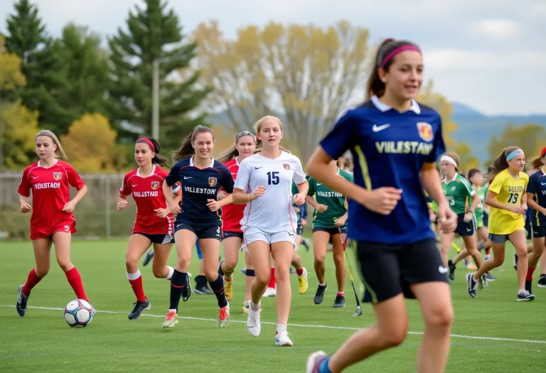 High school athletes competing in various fall sports in Vermont