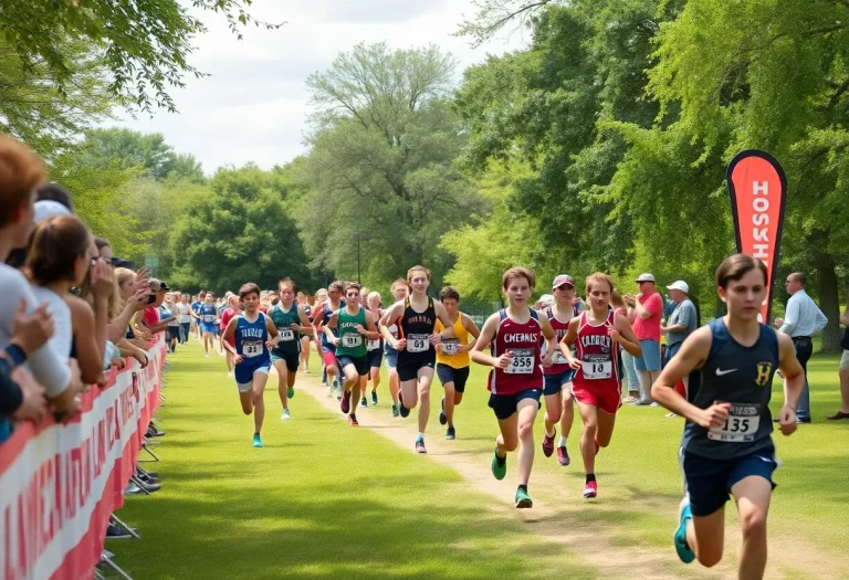High school cross country runners at Treaty City Invitational