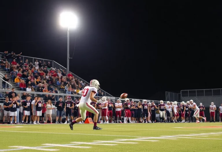 Vestavia Hills Rebels celebrating victory over Auburn Tigers