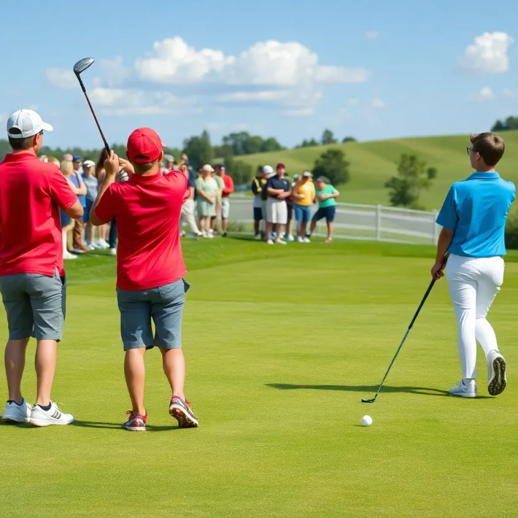 Westfield Technical Academy golf team during a match at Elinwood Country Club