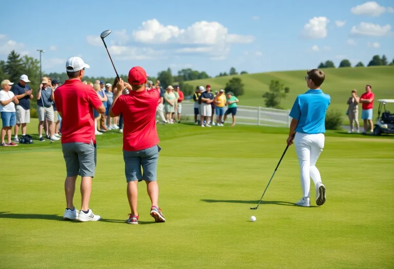 Westfield Technical Academy golf team during a match at Elinwood Country Club