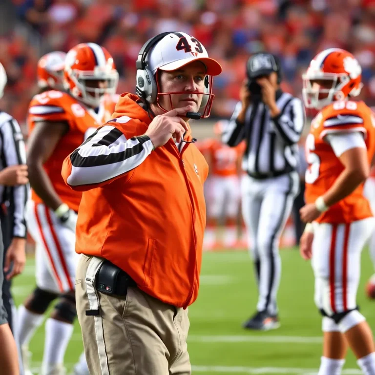Clemson Tigers Struggle as Coach Dabo Swinney Faces Pressure Amidst Officiating Controversies