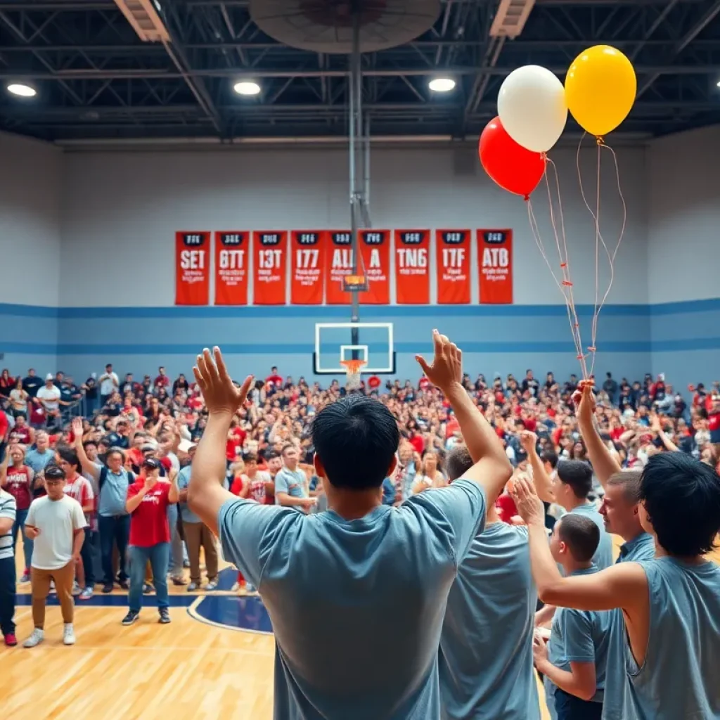 Ceremony for basketball player commitment