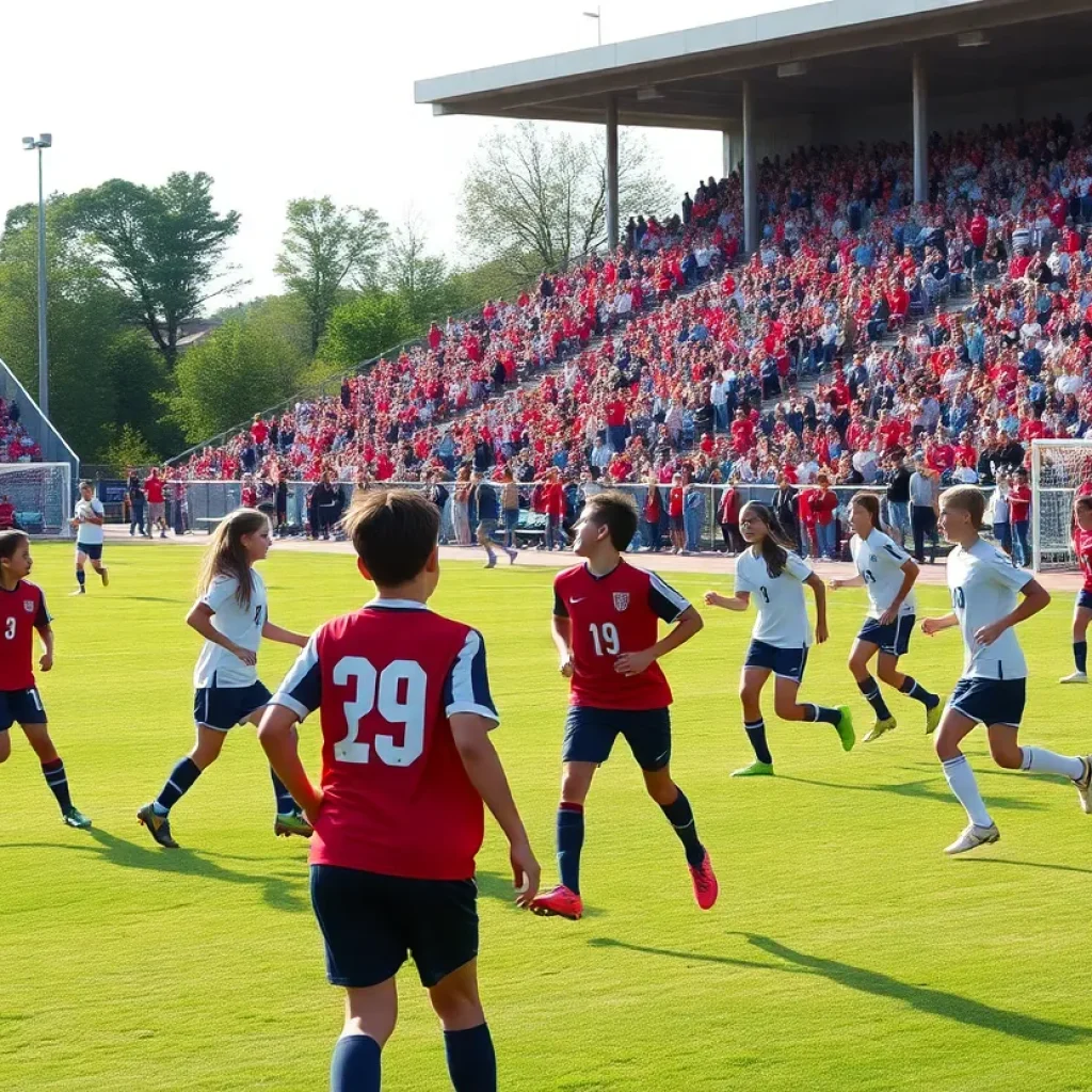 Exciting boys soccer match in Springfield area