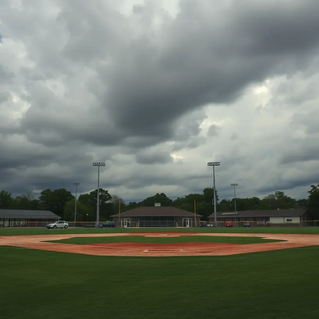 Baseball field at Cahokia High School