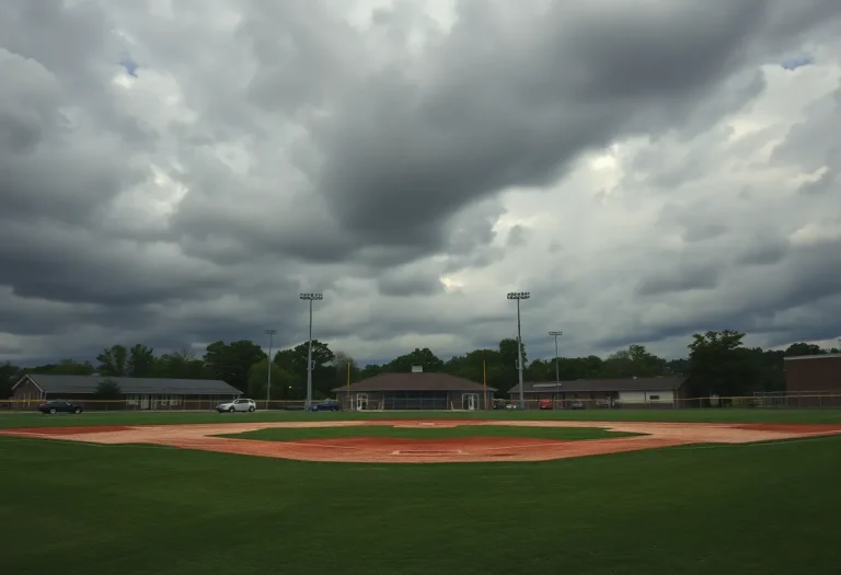 Baseball field at Cahokia High School