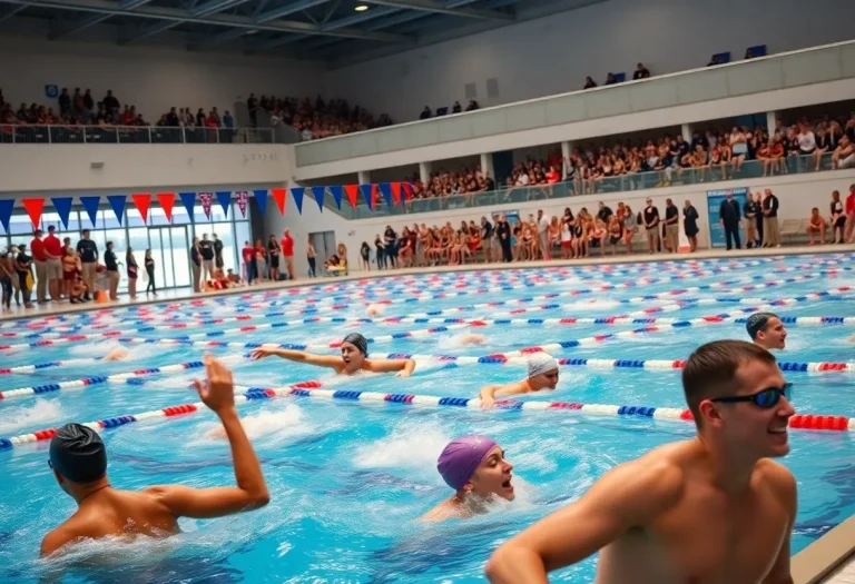 Athletes competing at the Carmel Swimming World Cup 2025
