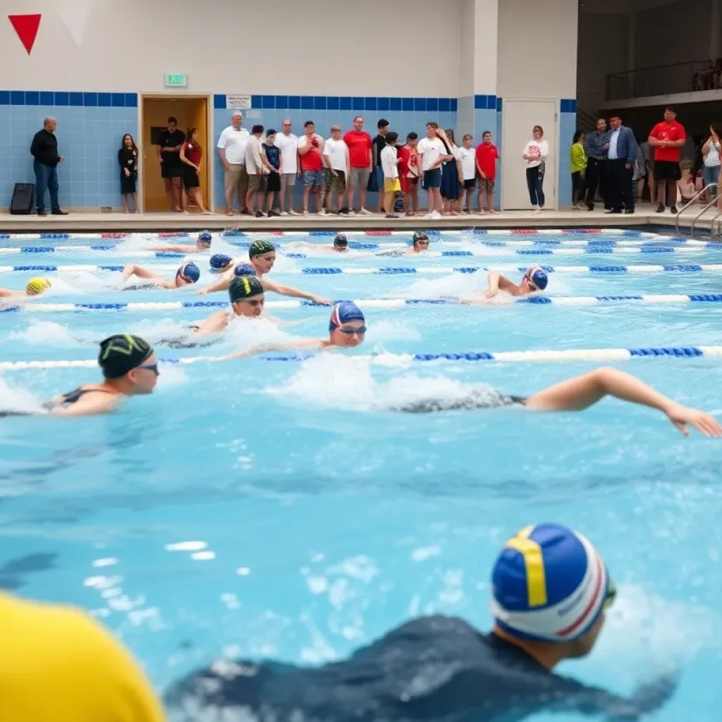 Athletes competing at the World Aquatics Swimming World Cup in Carmel