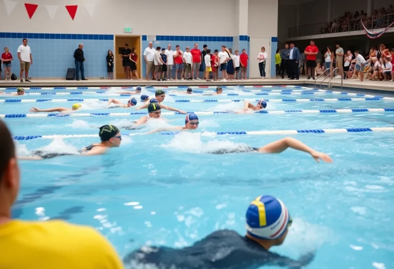 Athletes competing at the World Aquatics Swimming World Cup in Carmel