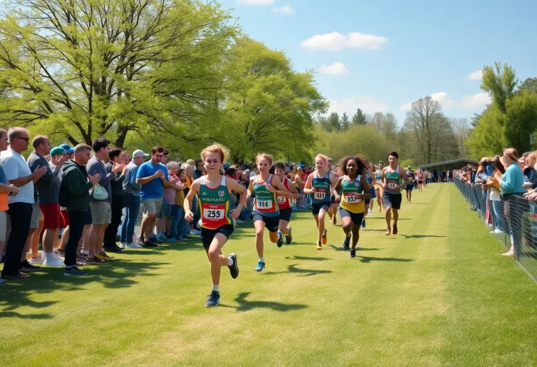 Students racing during the Central Hardin Cross Country meet