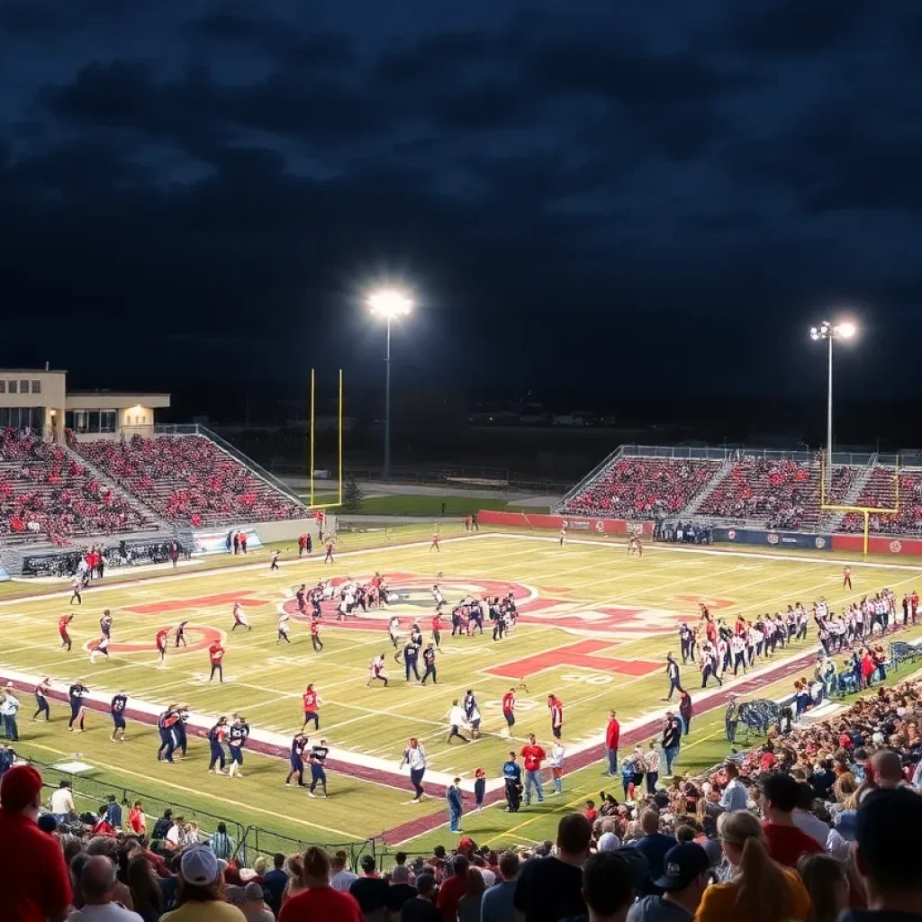 Exciting moments from Colorado high school football games with players and fans.