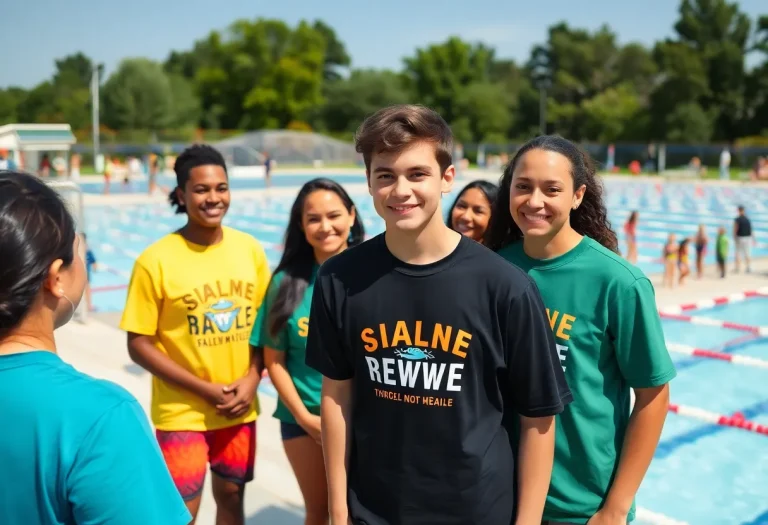 Community members celebrate the life of swimmer Grant Freeze.