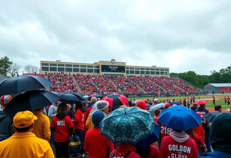 Fans at a high school football game in Dallas