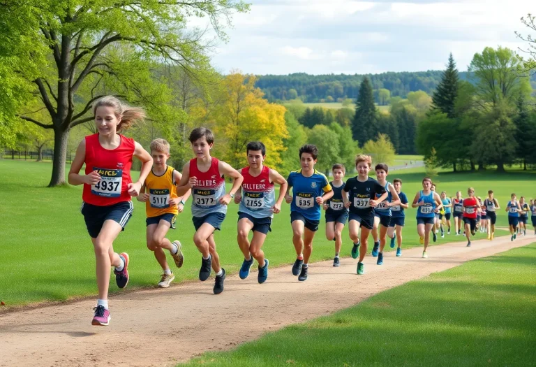 Fairmont High School cross country runners in action during the I-90 Invitational