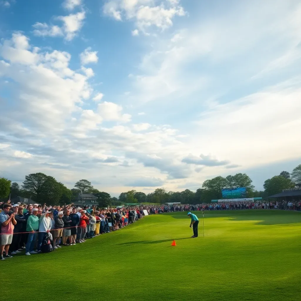 Golf championship celebration at Hobbs Hole Golf Course