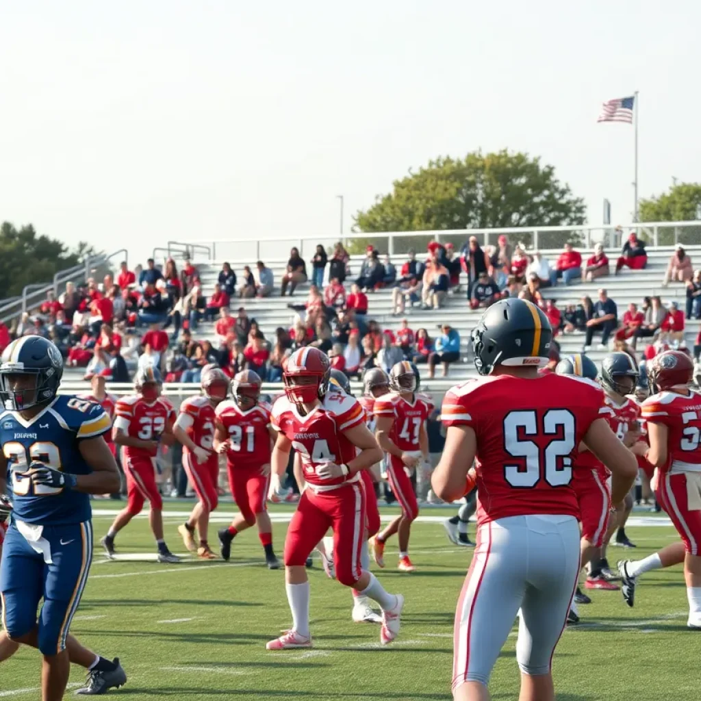 Grundy Center Spartans in Action on the Football Field