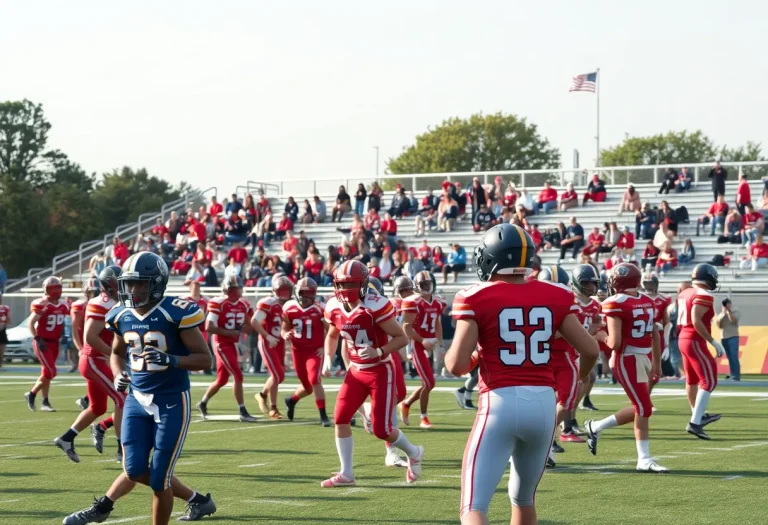 Grundy Center Spartans in Action on the Football Field