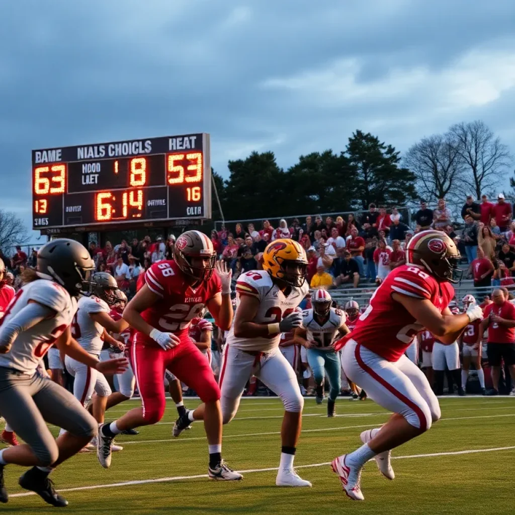 Action-packed high school football game