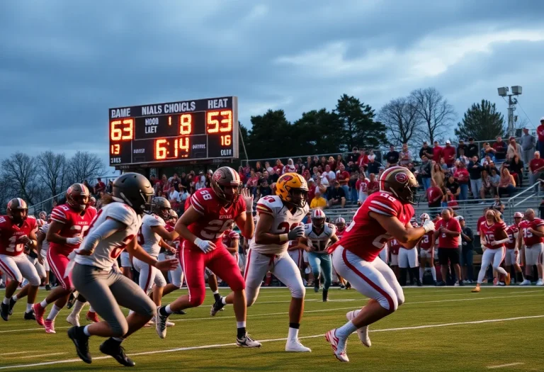 Action-packed high school football game