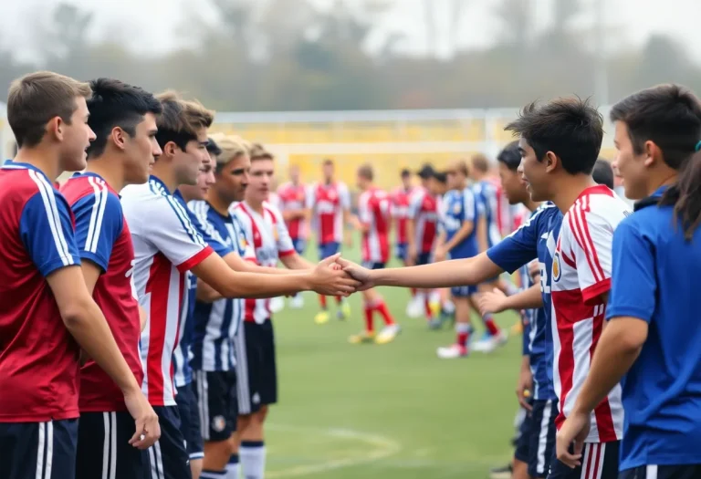 Scene of a brawl at a high school soccer match