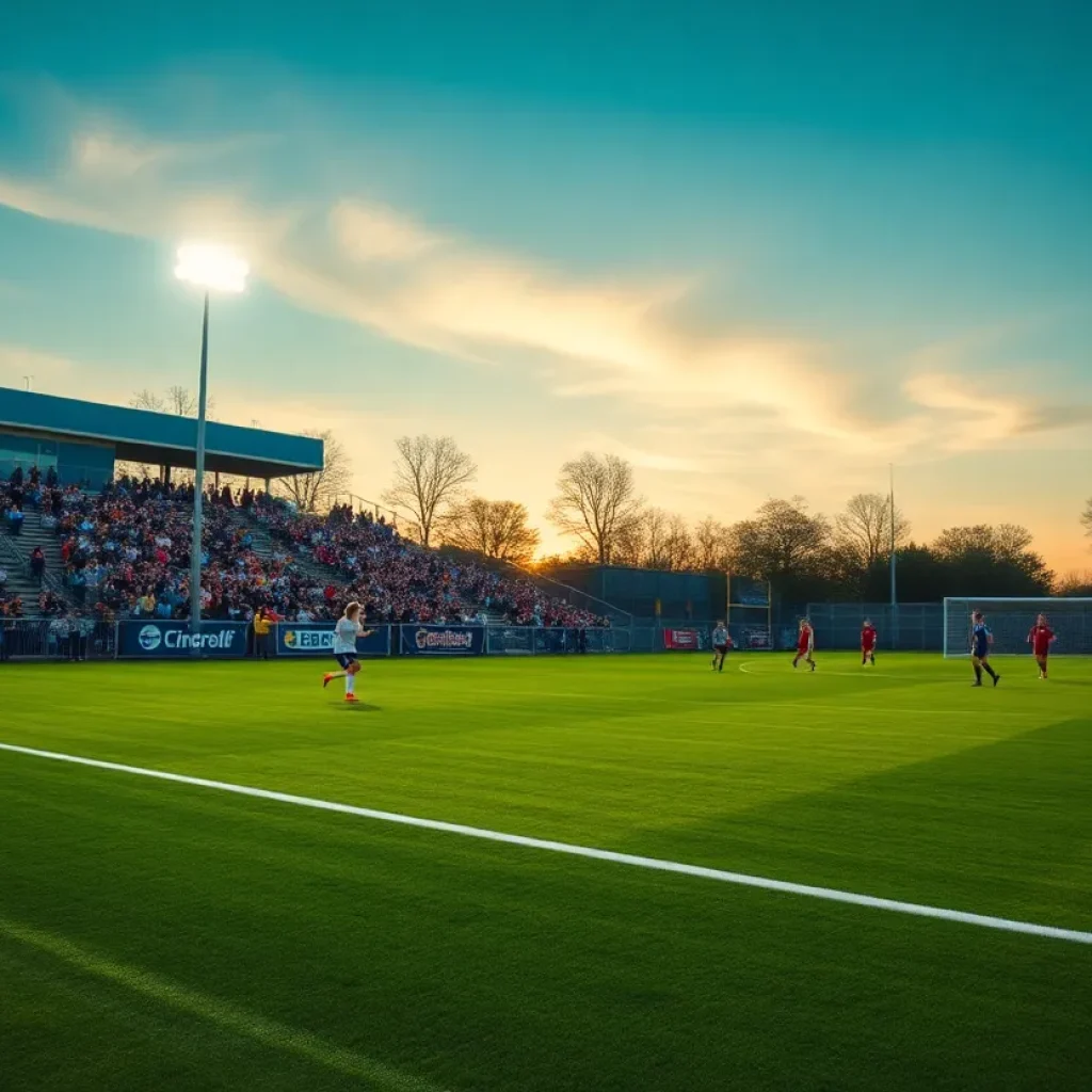 High school soccer playoff match in Paducah, KY