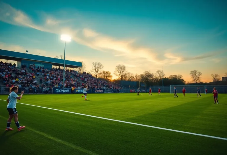 High school soccer playoff match in Paducah, KY