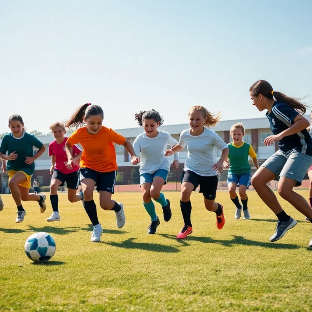 International students enjoying a soccer match in Wisconsin.