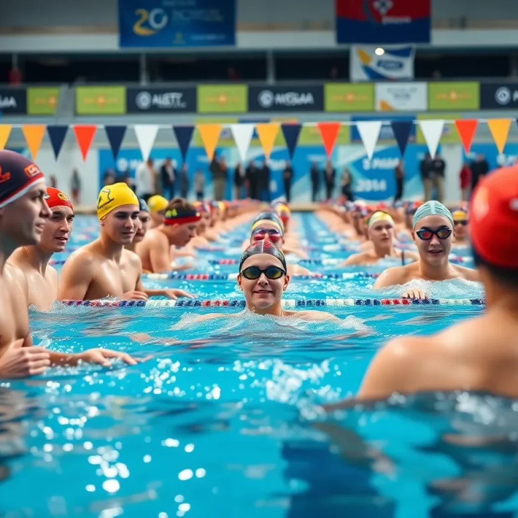 Swimmers preparing for the Iowa High School Swimming Championships