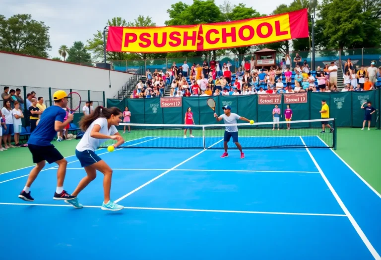 Jamestown High School tennis team competing at the state tournament.