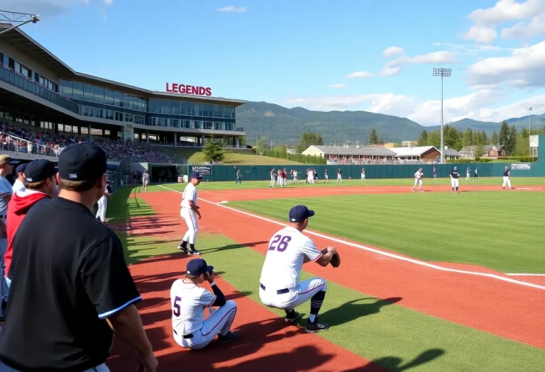 High school baseball players practicing in Kalispell