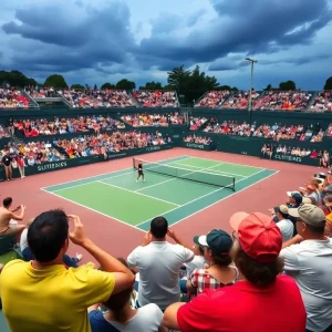 Tennis match at the Kansas State Championships in Topeka
