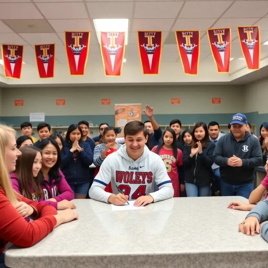 Celebration of Kynlee Reeves signing with Grace College Track and Field