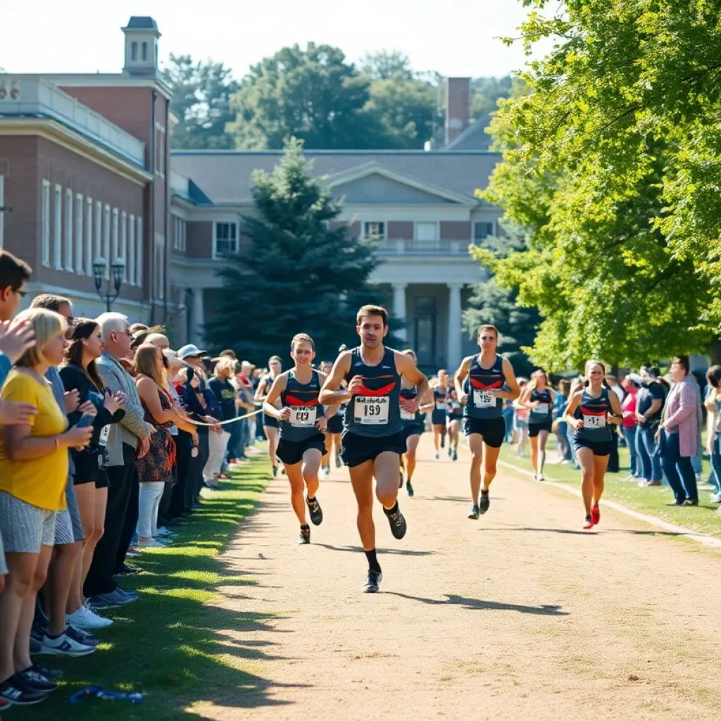 La Plata High School Boys Cross Country Team competing at the 51st Paul Short Run