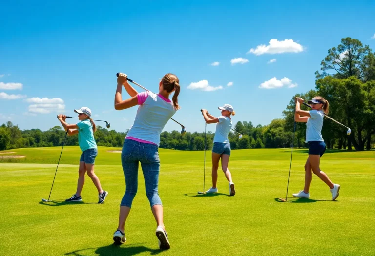 Female golfers at Las Vegas Class 5A State Tournament