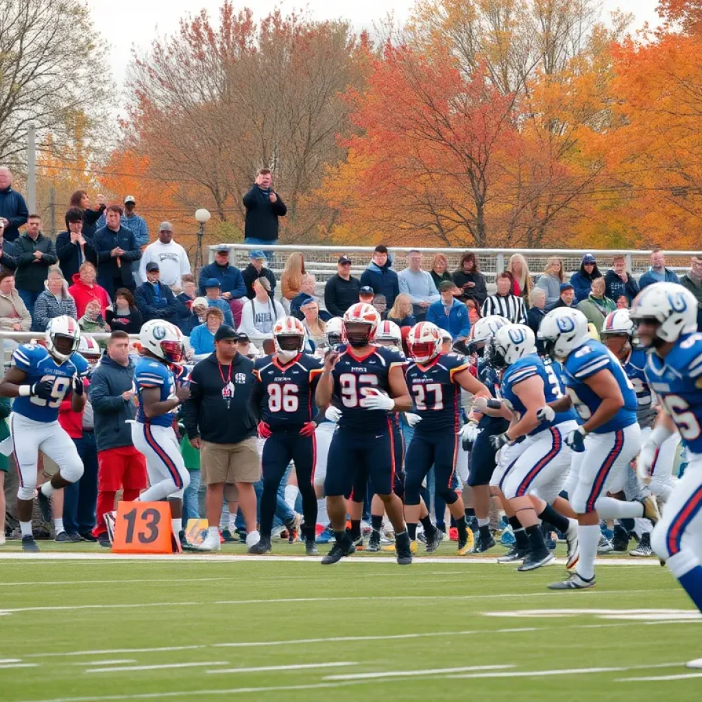 High school football players competing in the Milwaukee playoffs