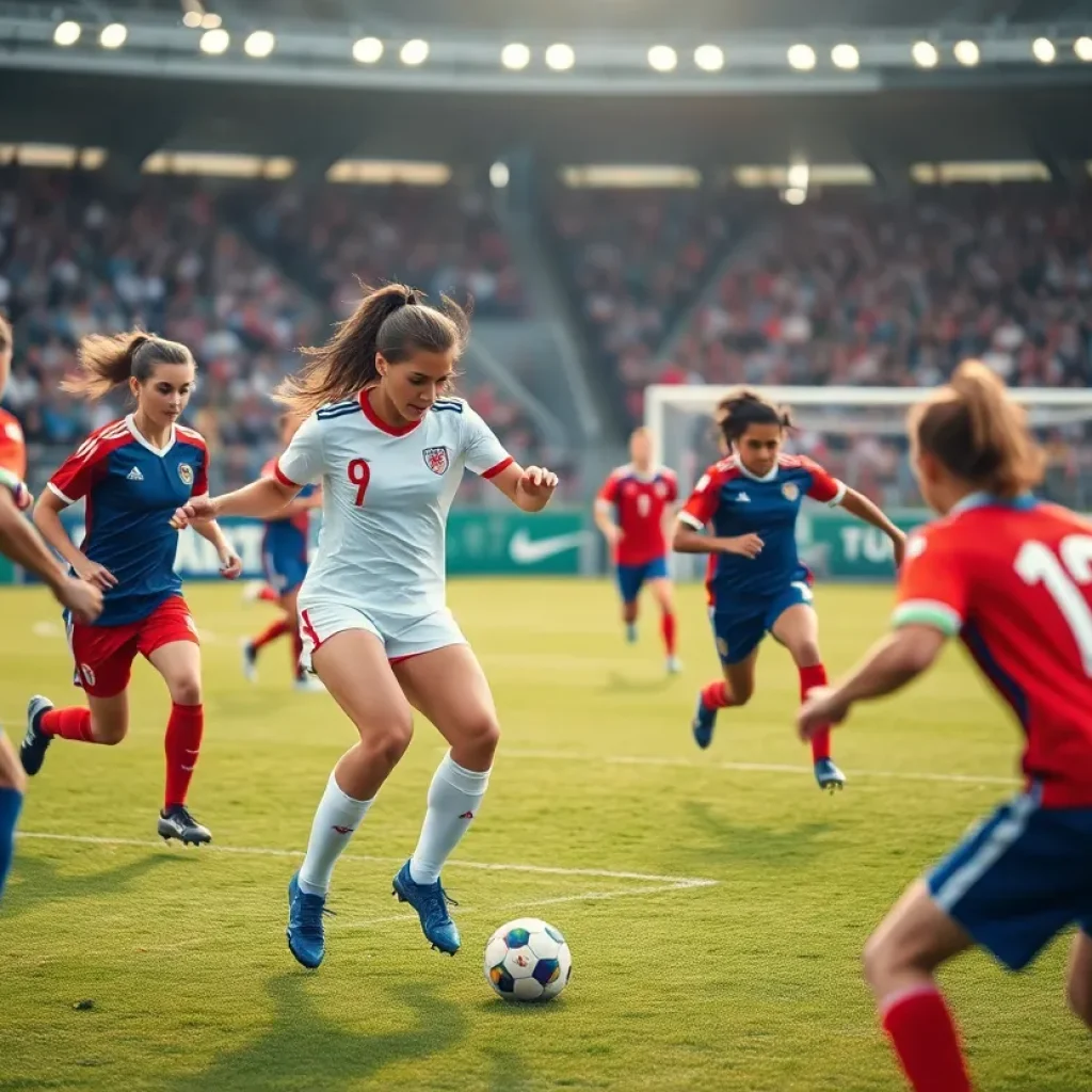 Murray High boys soccer team playing a match