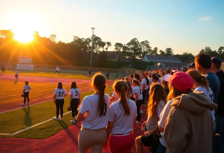 High school softball teams competing in Nebraska postseason games