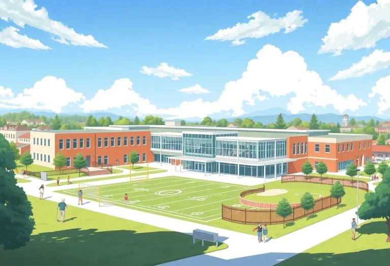 Architectural design of new North Clayton High School campus